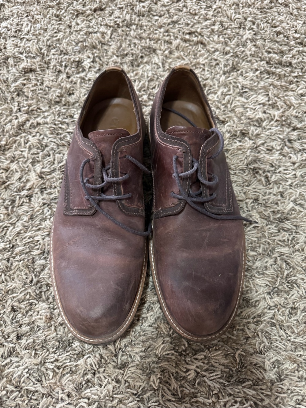 Ecco Men's Brown Leather Derby Oxfords